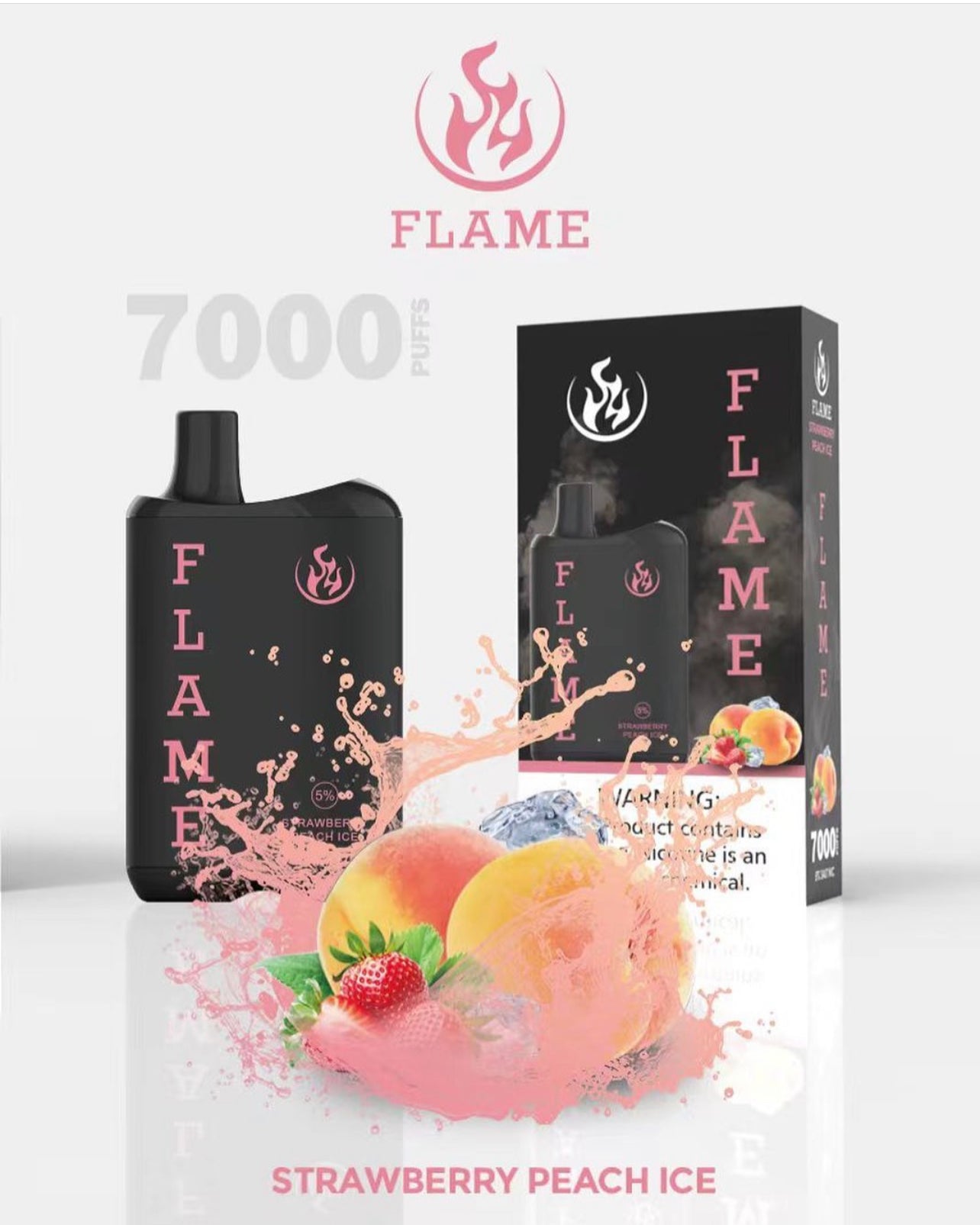 Flame strawberry peach ice