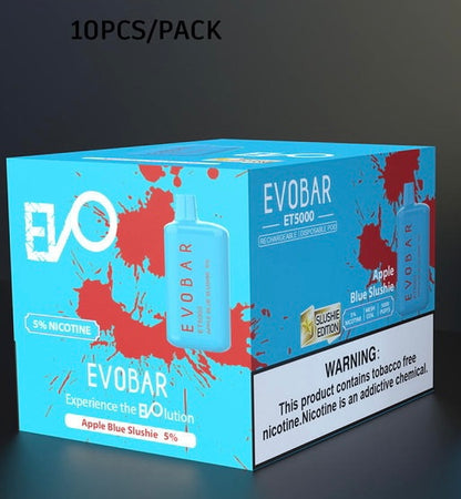 EVOBAR apple blue slushie 10 pack