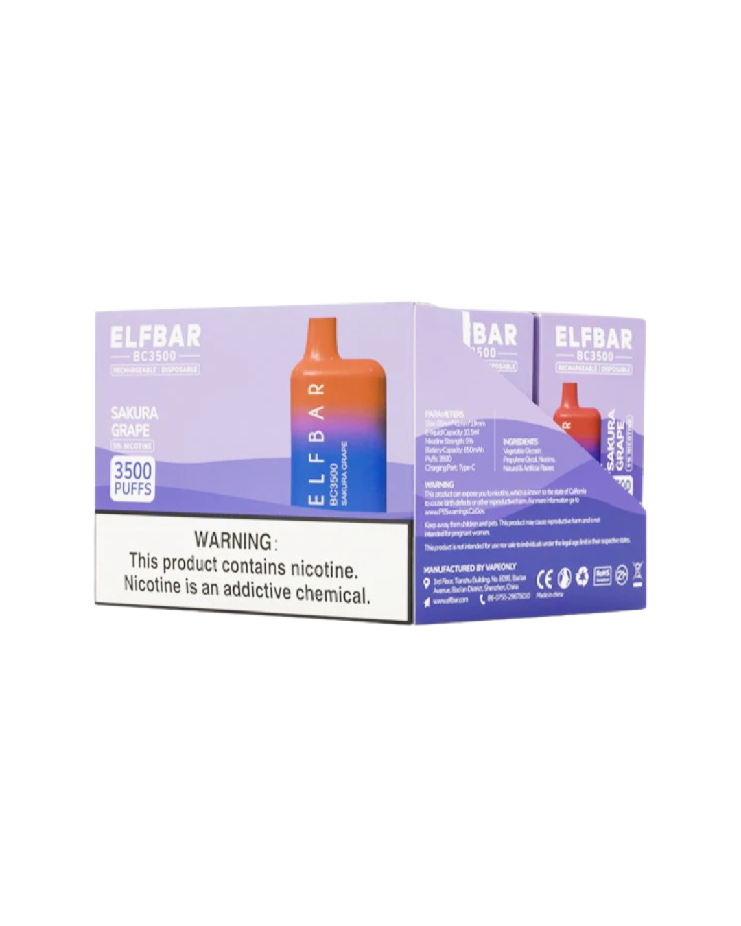 Elfbar Sakura grape full box 10 count