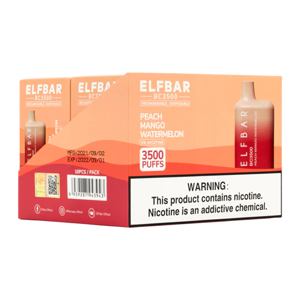 Elfbar Peach mango watermelon|10 pack